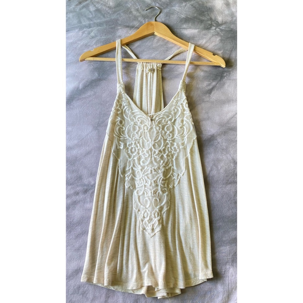 Cream Racerback Tank - Picture 6 of 11